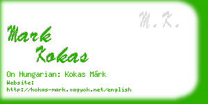 mark kokas business card